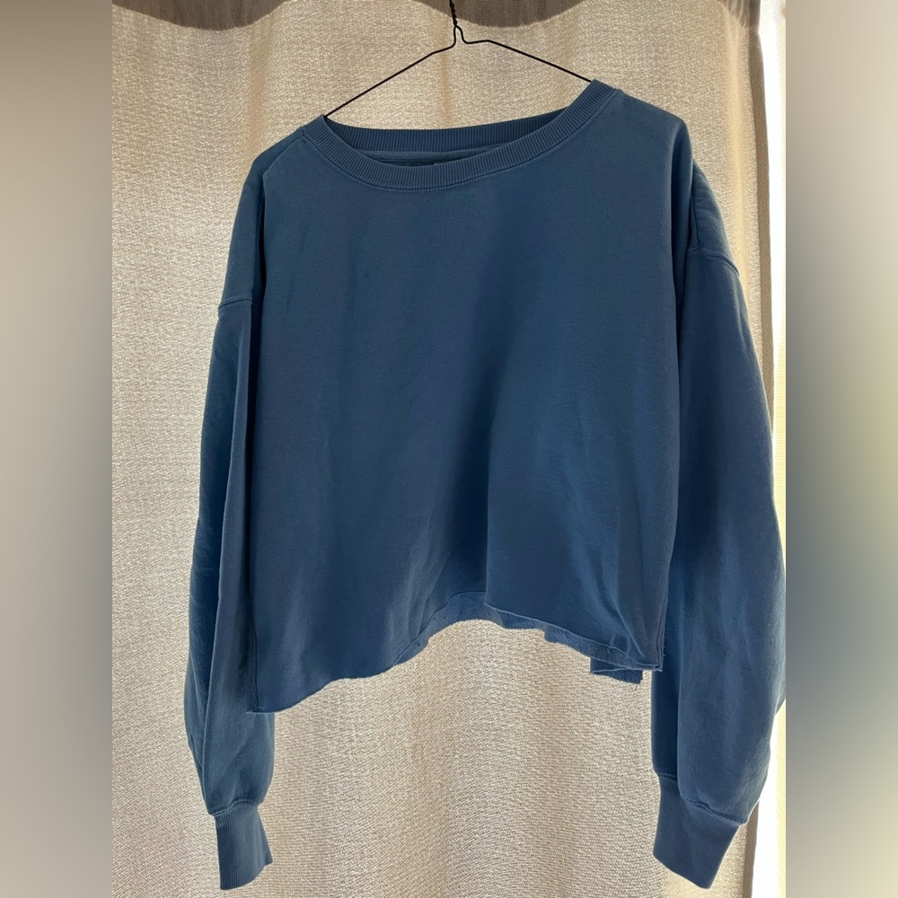 Women's Blue Long Sleeve Top